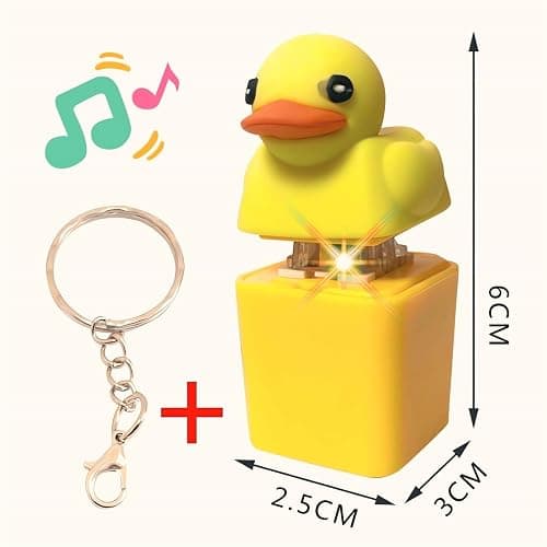 Quackey Fidget Toy That Quacks Quacking Duck Fidget Toy Keychain Stress Reliever Squeaky Anxiety Stress Relief Toy Duck Keyboard Keycaps That Quack Button Fidget Key Board Clicker Sensory Toys thumbnail 2