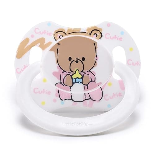 LittleForBig Bigshield Generation-II Adult Sized Pacifier Baby Cuties Pattern White Bear - Image 1