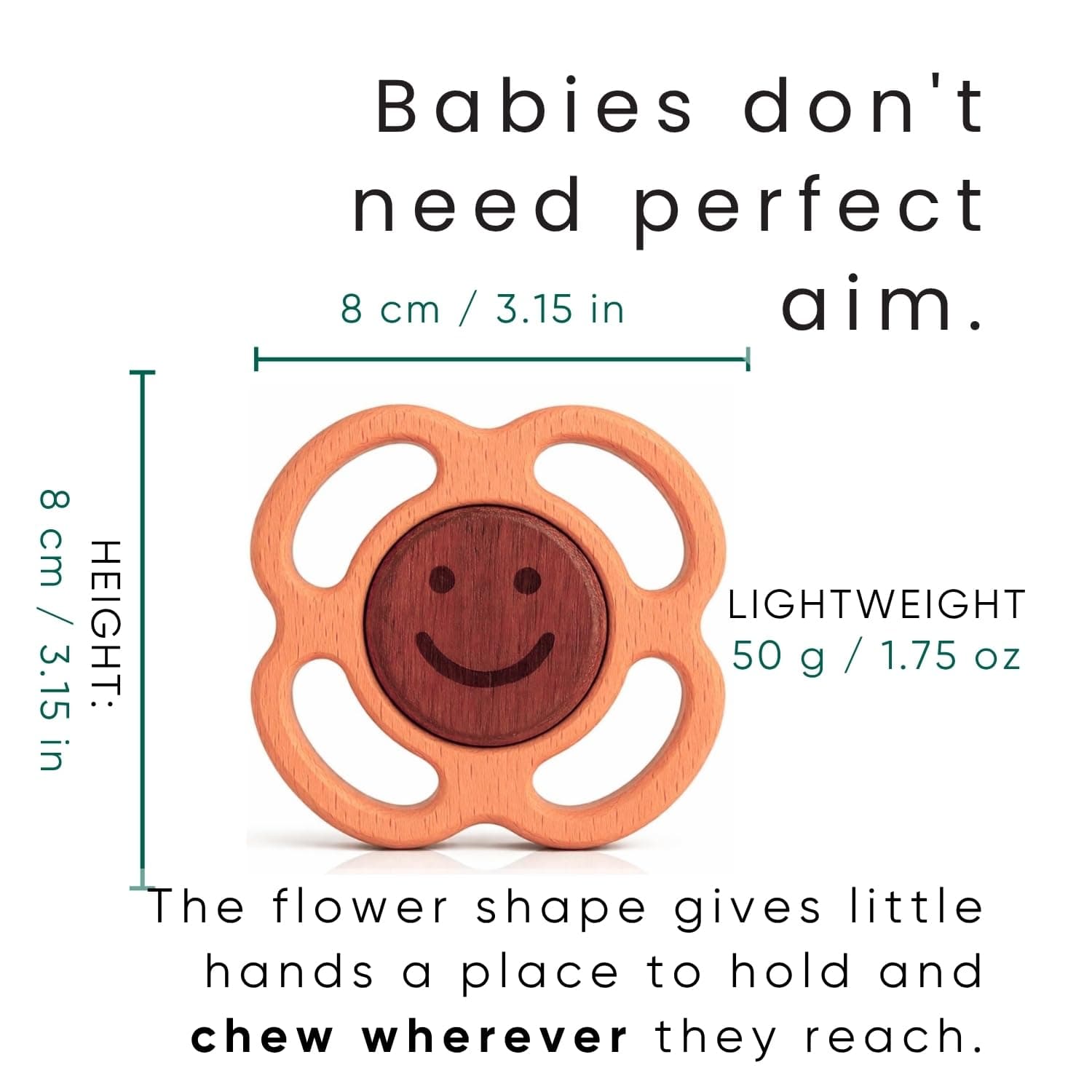 Wooden Montessori Sensory Baby Toy (0–12 Months) – Natural Wooden Baby Teether & Rattle – Handcrafted Organic Teething Toy – Safe, BPA-Free, No Paint, No Plastic – Baby Gift Boys & Girls thumbnail 9