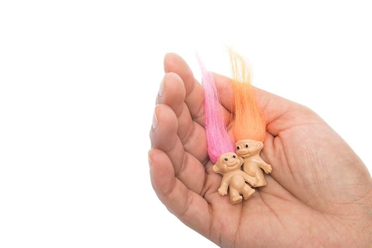 10 PCS Long-haired Lucky Mini Troll Dolls, Assorted Hair Colors, 0.78" Bodies, 2" Hair. Cake Toppers, Action Figures, School Project, Arts and Crafts, Party Favors thumbnail 3