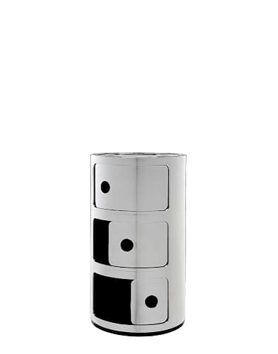 Kartell Componibili, Conteneur 3 éléments, Chrome, Base Ronde - Image 1