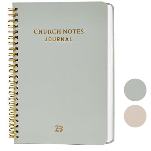 Church Notes Journal & Sermon Notes Notebook - Guided Christian Notebook for Key Points, Scripture Verses & Reflection | Spiritual Gift for Men & Women Bible Study Supplies, Green - Image 1