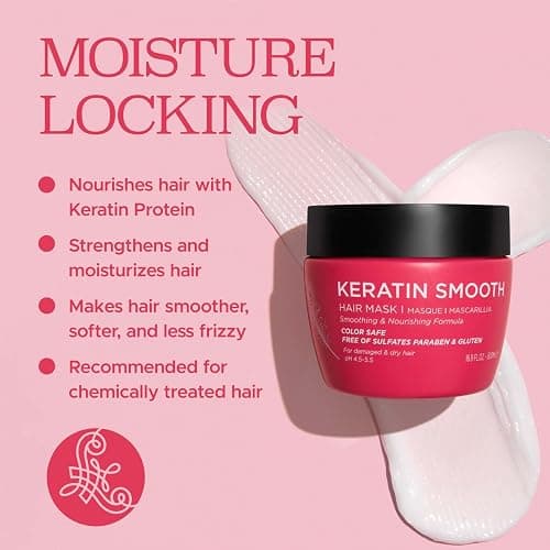 Luseta Keratin Hair Mask, Deep Repair Treatment for Damaged Hair 16.9oz | Keratin Protein Treatment – Helps Strengthen Weak Strands, Prevents Breakage and Restore a Smoother, Healthier Look thumbnail 5