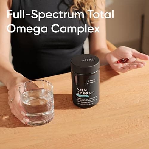 Sports Research® Total Omega-3 Fish Oil 2200mg - Made from Antarctic Krill w/Astaxanthin, Wild Sockeye Salmon & Alaska Pollock - 960mg of EPA & DHA - 120 Softgels thumbnail 7