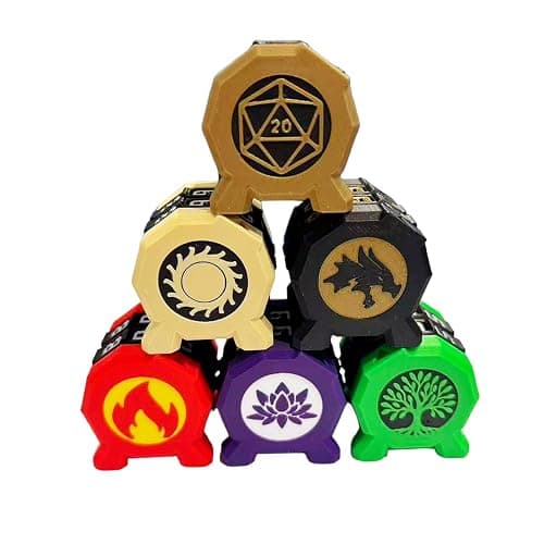 MTG Life Counter, 00-99 Range Poison Counter Wheel with Lotus Symbol, Readability Health Tracker Dial for Commander EDH Damage, Friday Night Magic, RPG TGG Card Games thumbnail 4