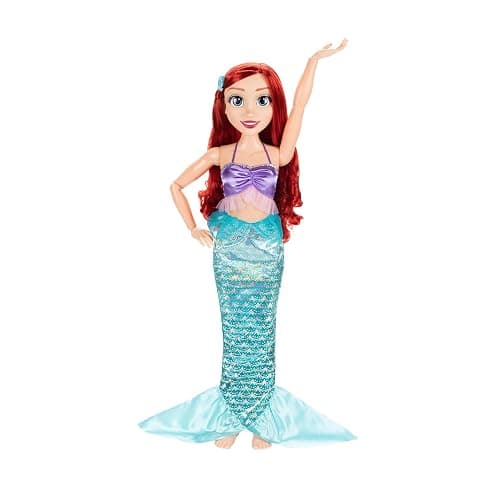 Disney Princess Ariel Doll Playdate 32” Tall & Poseable, My Size Articulated Doll in Mermaid Outfit, Comes with Dinglehopper to Comb Her Long Red Hair, and Seashell Hair Pins thumbnail 11