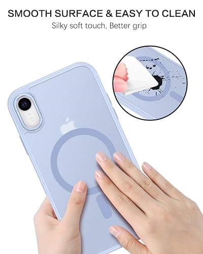 BENTOBEN Case for iPhone XR Case, [Compatible with MagSafe] Slim Translucent Matte Magnetic Shockproof Protective Anti Slip Women Men Cover Case for iPhone XR 6.1", Light Blue thumbnail 8