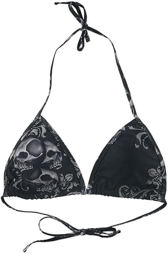 Black Premium by EMP Damen schwarzes Bikinioberteil zum Knoten im Nacken und Rücken - Image 1