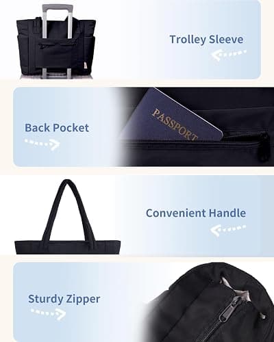 Wandering Nature Tote Bag for Women, Puffy Handbags for Work, Travel, Nurse thumbnail 9