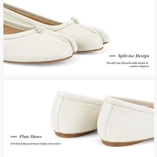 POYOIOR Tabi Shoes Women Split Toe Shoes Wide Width Ballet Flats Comfort Casual Work Shoes for Women Office thumbnail 4