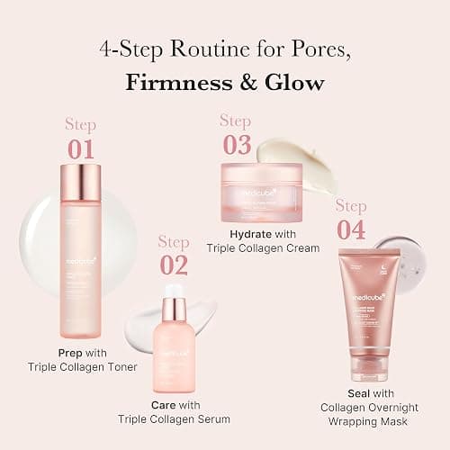 medicube Triple Collagen Toner for Deep Hydration & Plump Skin | Hydrolyzed, Atelo, & Soluble Collagen - Fast-Absorbing Formula for All-Day Suppleness, Korean Skincare, 4.73 fl.oz. thumbnail 5