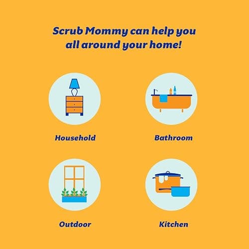 Scrub Daddy + Scrub Mommy 3 Pack | Smiley Face Sponges for Cleaning & Washing Up, Multipack Kitchen Non Scratch Scourers with FlexTexture Firm & Soft Scrubbing thumbnail 7