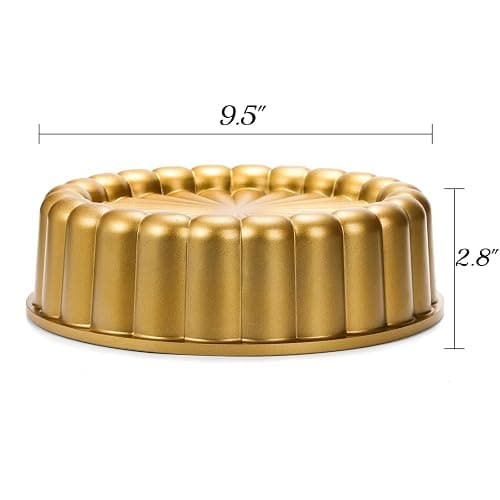 Goaste 9.5 Inch Charlotte Cake Pan, Reusable Fluted Mold, Nonstick Aluminium With Flower Shape for Cheese, Chocolate, Strawberry Shortcake, Brownie Tart Pie thumbnail 3