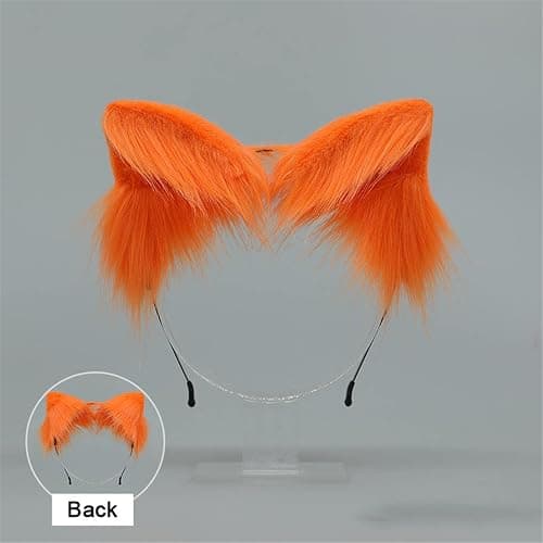 Cosplay Furry Wolf Cat Fox Tail and Ears Headband Set Costume Accessories thumbnail 2