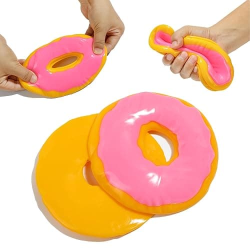 Taba Squishy Stress Balls for Adults, Large Donut (Jumbo) Sensory Toys for Kids, Squishy Fidget Toys, Prize Box Toys for Kids Classroom (Pink) - Image 1
