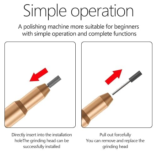 Nail Drill Kit Electric Rechargeable Set Cordless Nail Art Grinding Machine Compact Professional Nail File for Gel Manicure Pedicure Polishing Tool Household,Nail Removal Machine (Golden) thumbnail 4