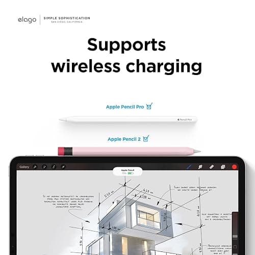 elago Compatible with Apple Pencil Pro Case & Apple Pencil 2nd Generation Case, Compatible with Magnetic Charging, Double Tap, Squeeze, Haptic (Must Read Installation Instructions) [Lovely Pink] thumbnail 2