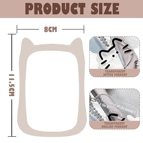 VONJUMA Kpop Porte-Carte Photo Porte-Badge Porte-Badge Porte-Badge Porte-Badge Pour Album Idole Photo Bus D'Étudiant Porte-Clés Étui De Protection Pour Photo Gris thumbnail 3