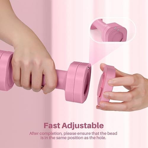 Zempox Adjustable Dumbbell Set, 4 in 1 Free Weight Dumbbell Set for Women, Hand Weight for Women at Home, Each 2lb 3lb 4lb 5lb with TPU Soft Rubber Handle for Home Gym Aquatic Fitness Equipment,Purple thumbnail 4