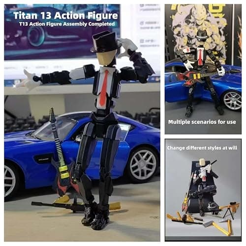 T13 Action Figure Assembly Completed, T13 Action Figures Set High 5.4 inches Tall, Office Desks , and Birthday Cake Decorations, Titan 13 Action Figure for Ultimate Gaming Action Figures Collection thumbnail 8