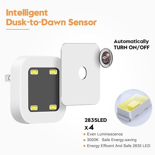Sujeet Night Light, Night Lights Plug into Wall 8-Pack, Nightlight Plug in Night Light, Dusk to Dawn Night Lamp Led (Warm White) thumbnail 9