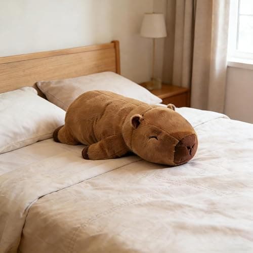 WESOPAN 3.3 lbs Weighted Capybara Stuffed Animals, 24 Inch Giant Capybara Weighted Plush Cute Soft Teddy for Kids Adults thumbnail 5