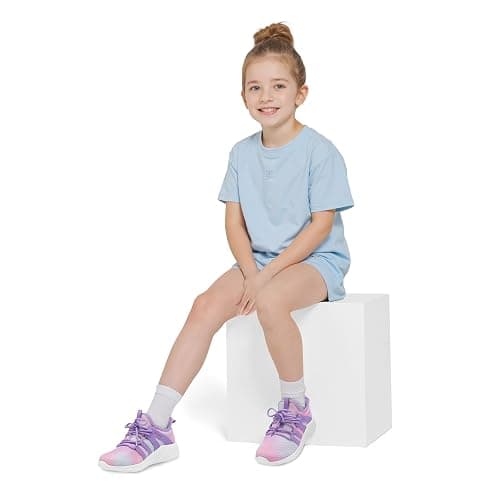 RUNSIDE Girls Tennis Shoes Lightweight Sports Kids Sneakers Lace-up for Running/Walking, Toddler/Little Kid/Big Kid thumbnail 2