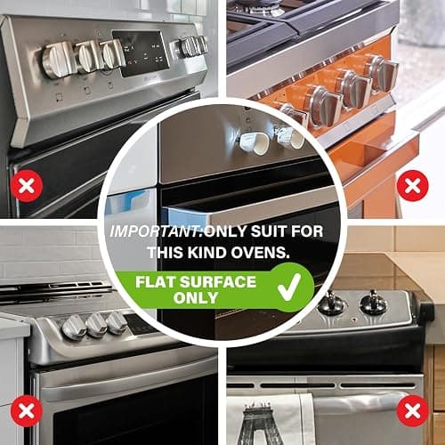Mom's Choice Gold Awards Winner - EUDEMON 1 Pack Childproof Oven Door Lock, Oven Front Lock Easy to Install & Heat-Resistant Material no Tools Need or Drill (Black)(ONLY for Flat Surface) thumbnail 3
