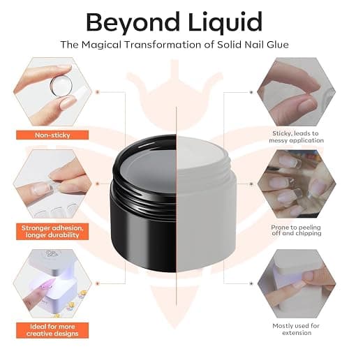 Modelones Builder Nail Gel - 15g Clear Solid Builder Gel for Nails, Nail Extension Gel Nail Kit 3D Sculpting Gel for Nail Art Manicure Set with Nail Forms and Silicone Pen Professional DIY at Home thumbnail 7