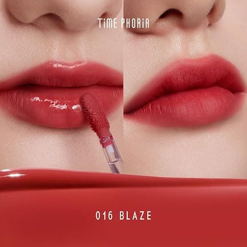 TIMEPHORIA Altera Blurring Lip Tint 016 Blaze, Deep Orange Pink Glossy to Soft Matte Finish, Blur Lip Lines, Weightless No-Sticky Airy Velvet Texture, Vibrant Hydrating Long-Lasting Lip Makeup thumbnail 2