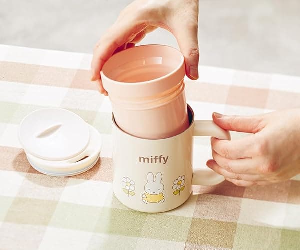 Skater STMG4NI Insulated Stainless Steel Mug with Inner Cup, Vacuum Insulated, Double Wall Construction, Miffy, 11.8 fl oz (320 ml) / 11.2 fl oz (330 ml) thumbnail 2