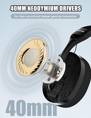 WIRWTRU S30 Gaming Headset with Microphone,198g Lightweight Design, Wired Gaming Headphones for Xbox, Xbox Series X|S, PS5, PS4, Switch, PC, Noise Cancelling Mic, Soft Earmuffs (Black) thumbnail 3