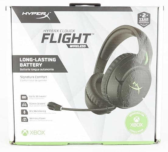 HyperX CloudX Flight – Wireless Gaming Headset, Official Xbox Licensed, Compatible with Xbox One and Xbox Series X|S, Game and Chat Mixer, Memory Foam, Detachable Noise-Cancellation Microphone thumbnail 8
