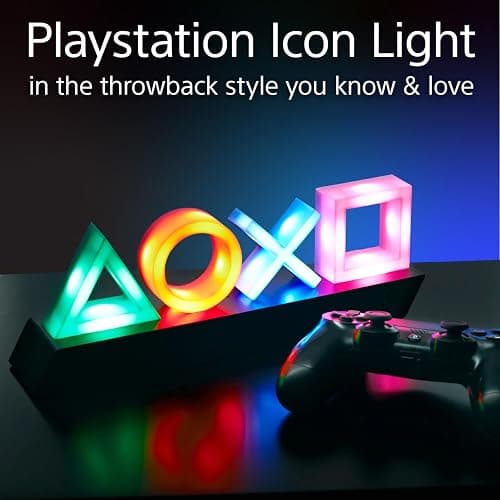 Paladone Playstation Controller Icons Light with 3 Light Modes - Sound Reactive, Dynamic Phasing, and Standard Mode - Gaming Desk Accessories and Game Room Decor thumbnail 4