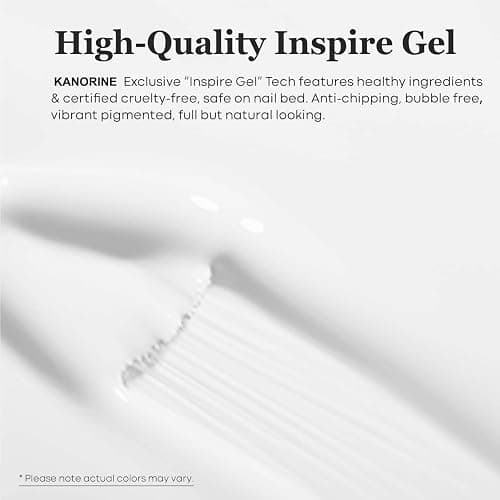 KANORINE Gel Polish Soak-Off UV/LED White Colour Gel Nail Polish white Color Coat Gel Nail Varnish Nail Art TYPE french manicure Long Lasting 10ml thumbnail 2