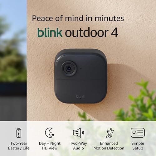 Blink Outdoor 4 – Wireless smart security camera, two-year battery life, 1080p HD day and infrared night live view, two-way talk. Sync Module Core included – 3 camera system thumbnail 6