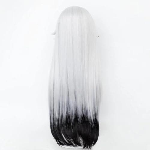 XiongXiongLe Boothill Cosplay Wig Honkai Star Rail Long Straight Silver White Black Roleplay Costume Wigs for Adult Women Cos Anime Game Party Halloween Christmas Comic(Boothill) - Boothill thumbnail 3