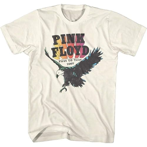 Pink Floyd Rock Band First US Tour 1967 Adult Short Sleeve T-Shirt Graphic Tee - Image 1