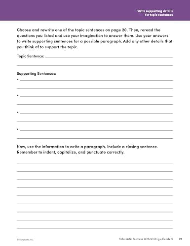Scholastic Success with Writing Grade 5 Workbook thumbnail 8