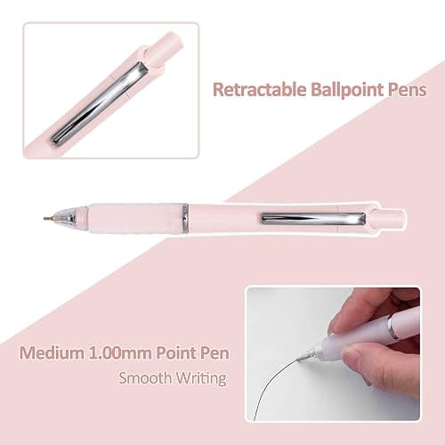 Aisibeiger Ball Point Pen Black Ink Ballpoint Pens with Super Soft Grip Medium Point 1.0mm Office Pens (6 pack) thumbnail 3