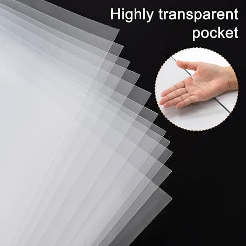 Srvnpioy 2 Stück A3 Päsentationsdisplay Buch, Sichtbuch in A3 Format, Mit 60 Klarsichthüllen für 120 Blatt, für Kunstwerke, Urkunden, Portfolio, Schwarz thumbnail 3