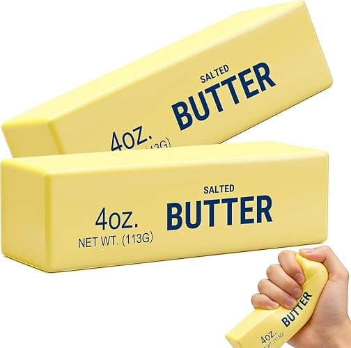 2pcs Slow Rising Dumpling Squishy Butter Squeeze Toys Pack, Soft and Stretchy Sensory Fidget Toys for Anxiety and Stress Relief, Party Favors (Yellow) - Image 1