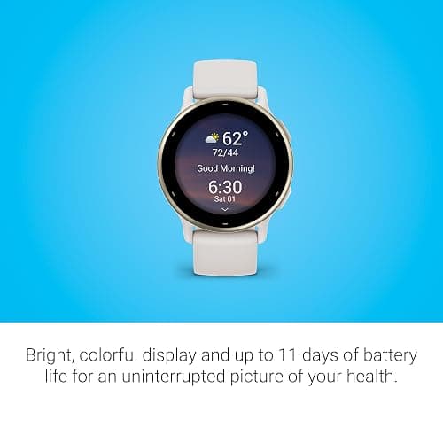 Garmin vívoactive 5, Health and Fitness GPS Smartwatch, AMOLED Display, Up to 11 Days of Battery, Ivory thumbnail 3