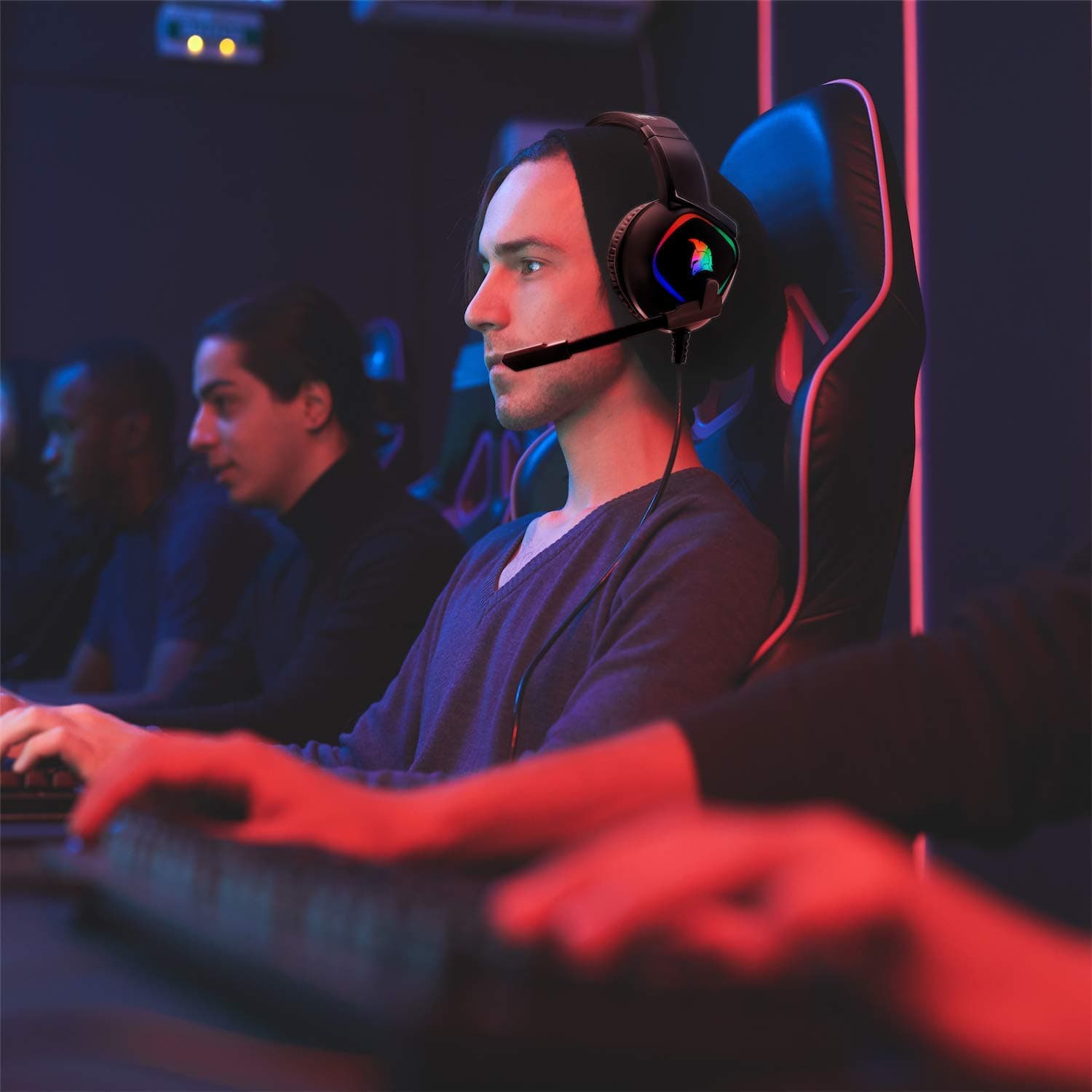 EMPIRE GAMING - Dark Rainbow G-HD10 RGB Gamer Headset - Compatible with PS4, PS5, Xbox Series, Smartphones, Tablets, PC, Mac - Multiplatform - High Definition Stereo Sound - Micro Omnidirectional thumbnail 8