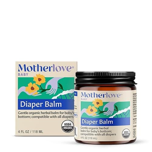Motherlove Diaper Balm (4 oz) Organic Herbal Diaper Rash Cream—Cloth diaper Safe, Zinc Oxide- & Petroleum-Free - Image 1