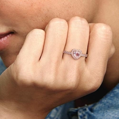 PANDORA-Elevated Heart Ring-With Gift Box thumbnail 6