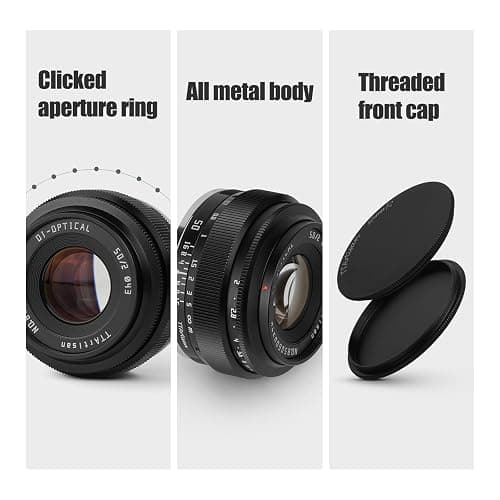 TTArtisan 50mm f2 Full Frame Manual Focus Camera Lens for E-Mount A7 A7II A7III A7R A7RII A7RIII(A7RM3) A7RIV(A7RM4) A7RV A7S A7SII(A7SM2) A7SIII(A7SM3) A7C A9 A1 A5100 A6000 A6100 A6300 A6700 - Sony E mount - Black thumbnail 7