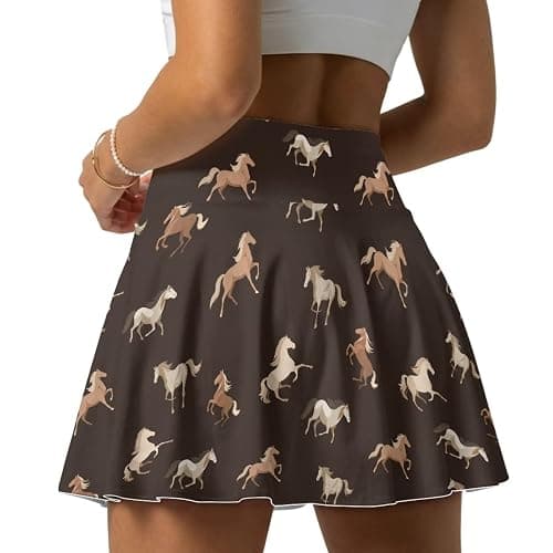 Viuacagoru Golf Skirts for Women High Waisted Mini Skort Built-in Shorts with Pockets Tennis Skirt Lightweight Running Skorts thumbnail 2