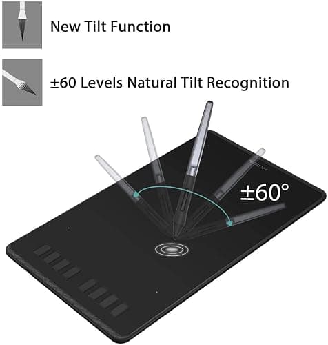 HUION Inspiroy H950P Drawing Tablet, 8x5 inch Digital Art Tablet with Battery-Free Stylus, 8192 Pen Pressure, Tilt, 8 Hot Keys, Graphic Tablet for Design, Writing, OSU, Work with Mac, PC, Mobile thumbnail 3