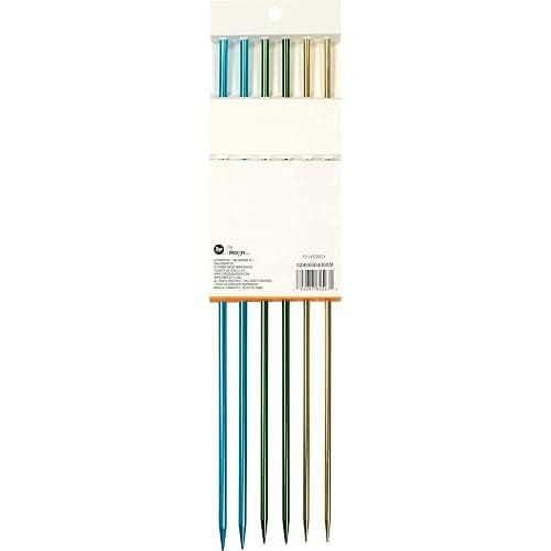 Boye 32936604000M Anodized Aluminum Straight Knitting Needle Set, US Sizes 8, 9, 10, 3 Sets thumbnail 2